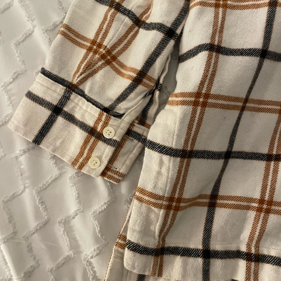 Madewell Flannel Oversized Boyfriend Shirt in Plaid 100% Cotton - Picture 4 of 5